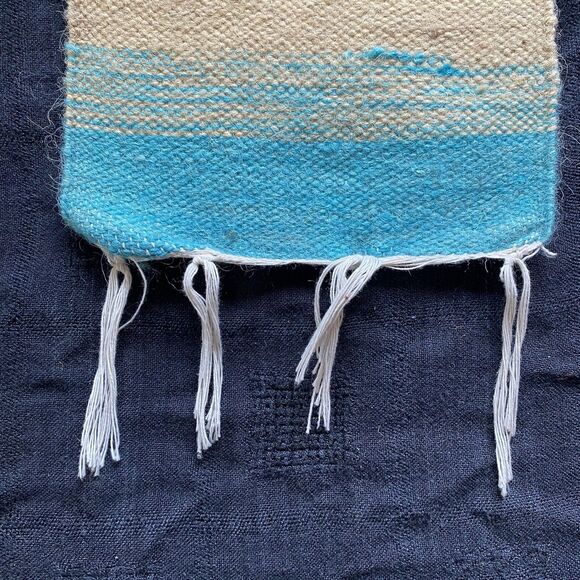 Vintage Kilim Handwoven Set Of 4 Wool Tapestries Wall Hangings. Desert. Ocean. - Picture 7 of 13